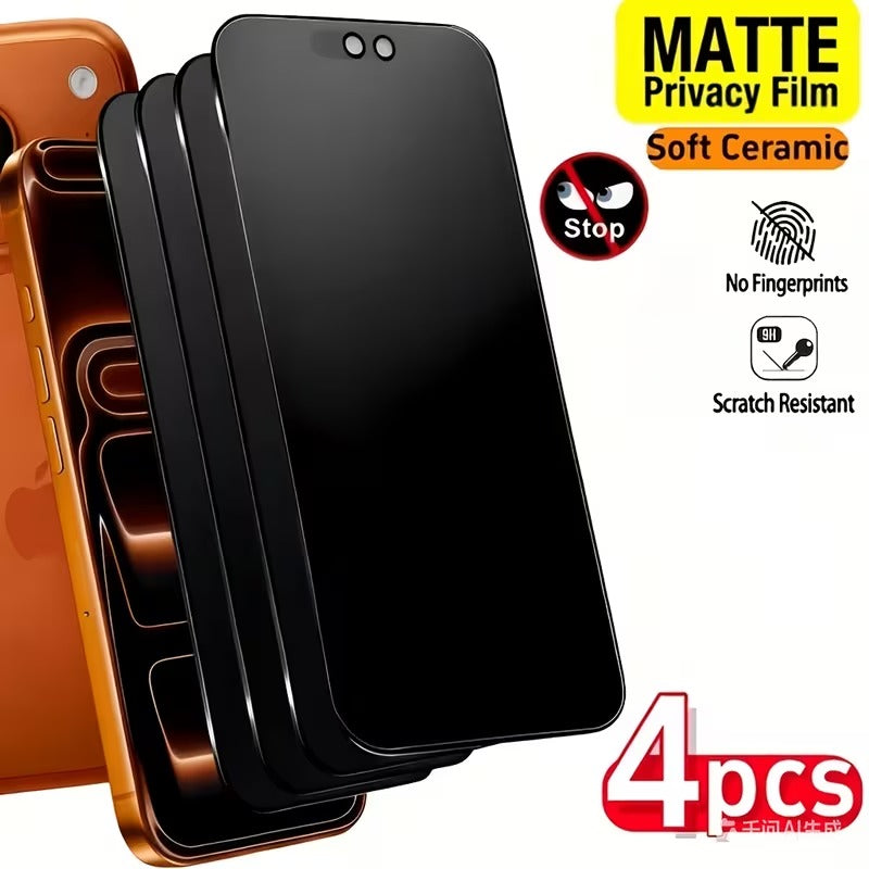 4-Pack Privacy Screen Protector - Premium Quality