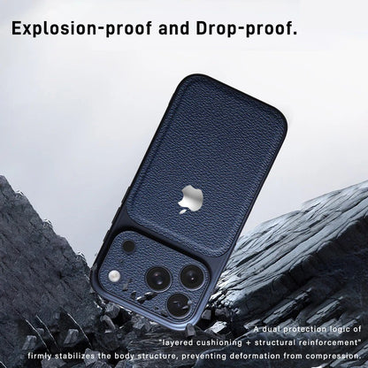 iPhone 17 Pro Max —Matcha Green Leather Metal Case