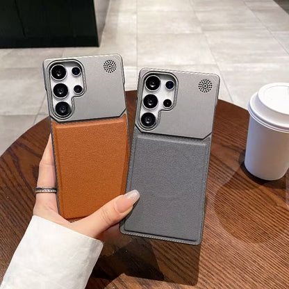 Samsung S26 ultra — Metal Leather Magsafe Case