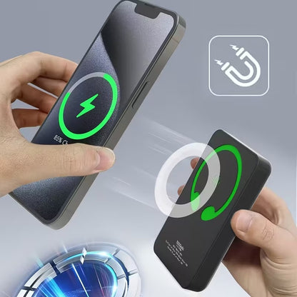2-in-1 Wireless Power Bank 5000mAh + Earphones Charging Case