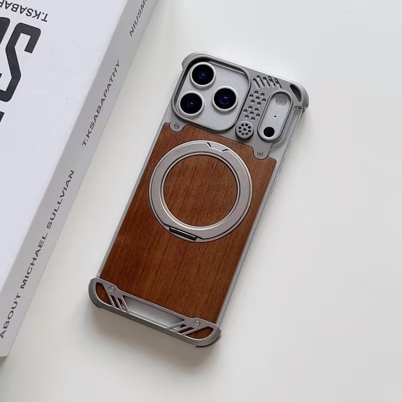 iPhone 17 Pro Max — New Wood Metal Case