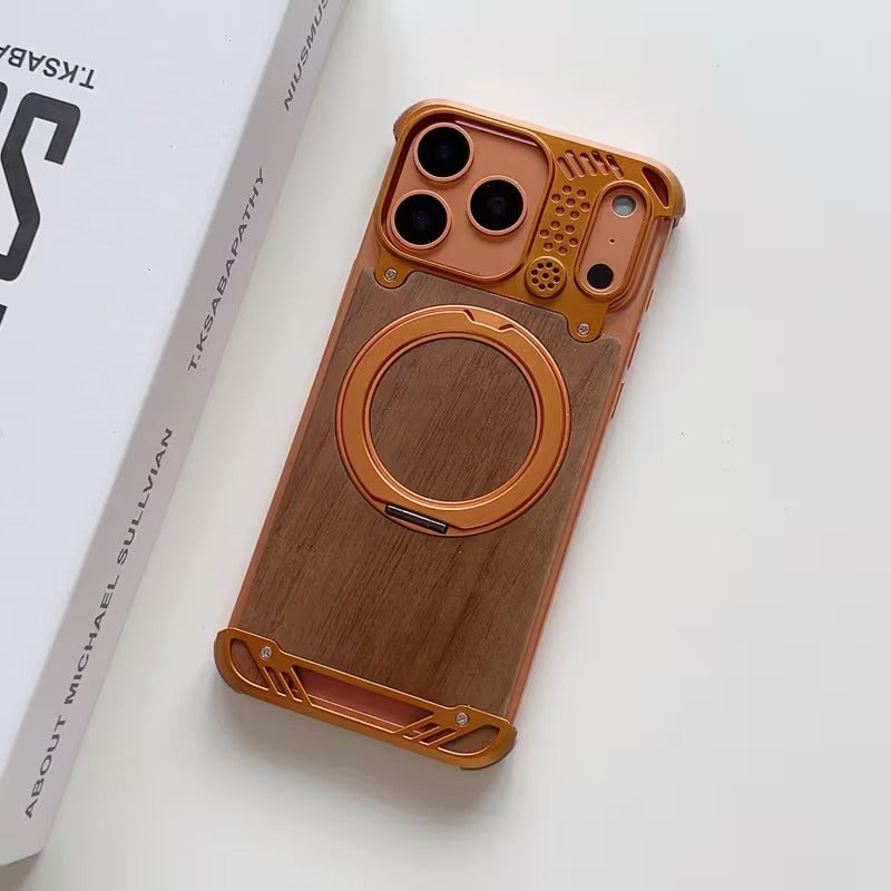 iPhone 17 Pro Max — New Wood Metal Case