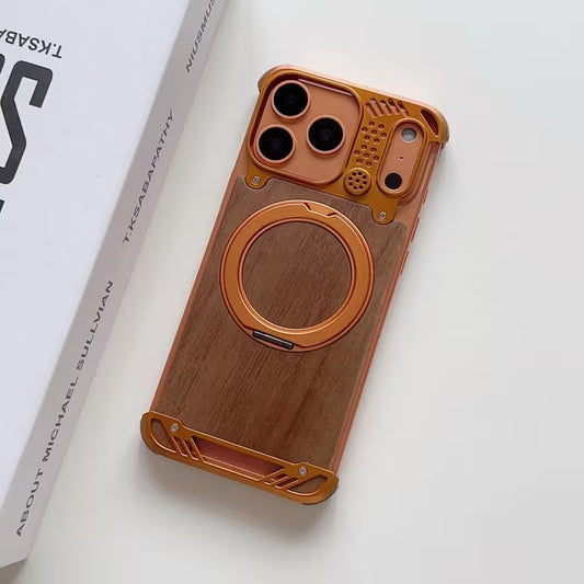 iPhone 17 Pro Max — New Wood Metal Case