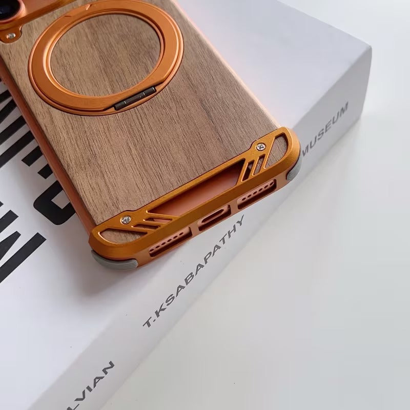 iPhone 17 Pro Max — New Wood Metal Case